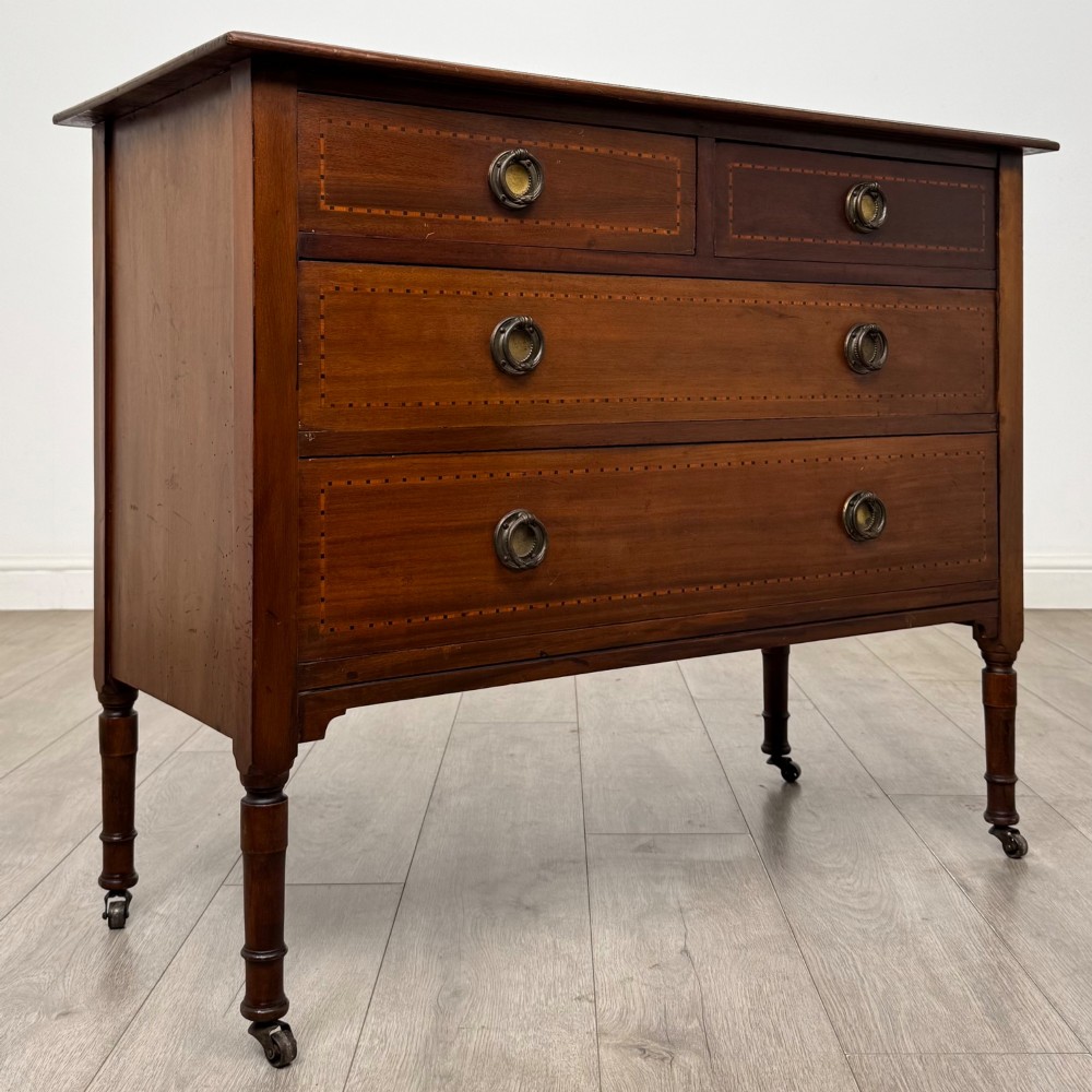 Antique 20th Century Edwardian Chest Of Drawers In Mahogany View VIII