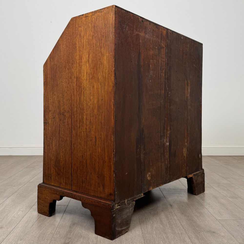 Antique 18th Century Georgian Bureau In Figured Mahogany View V