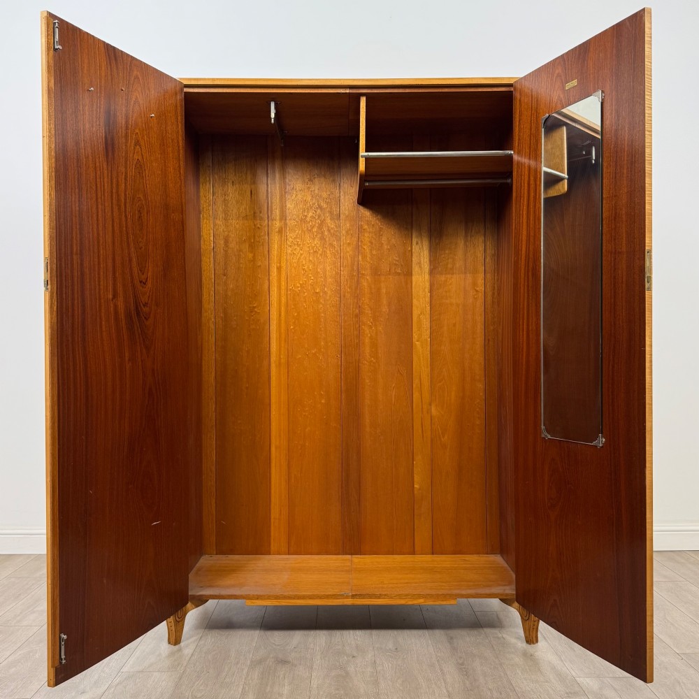 Antique 20th Century Art Deco Wardrobe In Burr Walnut View II