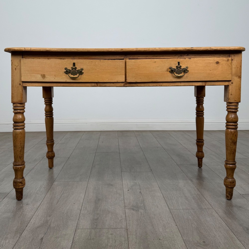 Antique 19th Century Victorian Writing Table In Pine