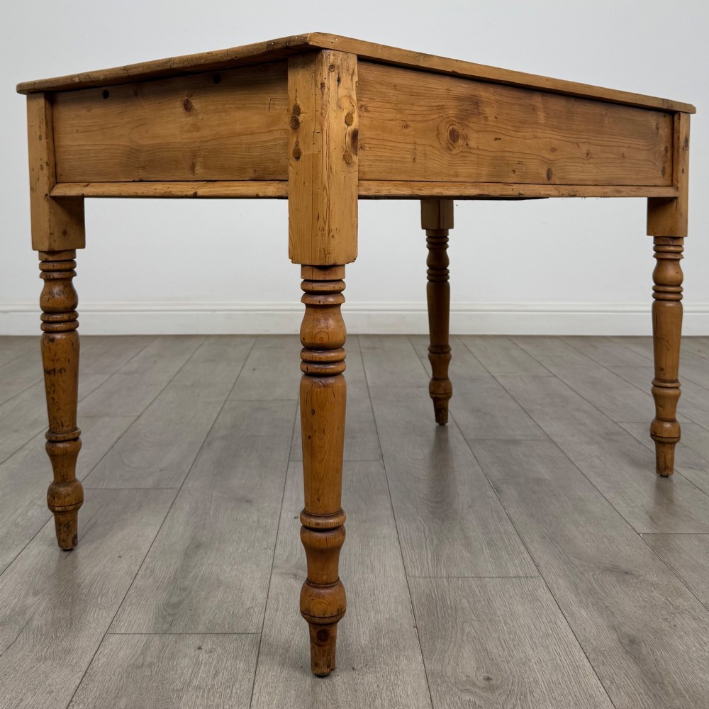 Antique 19th Century Victorian Writing Table In Pine View IV