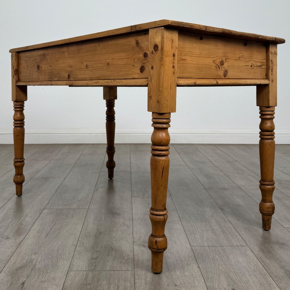 Antique 19th Century Victorian Writing Table In Pine View VI