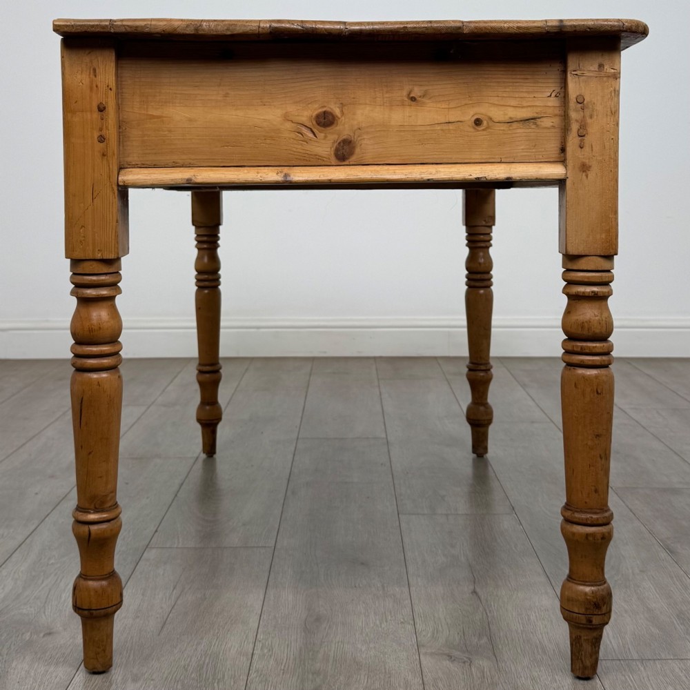 Antique 19th Century Victorian Writing Table In Pine View VII