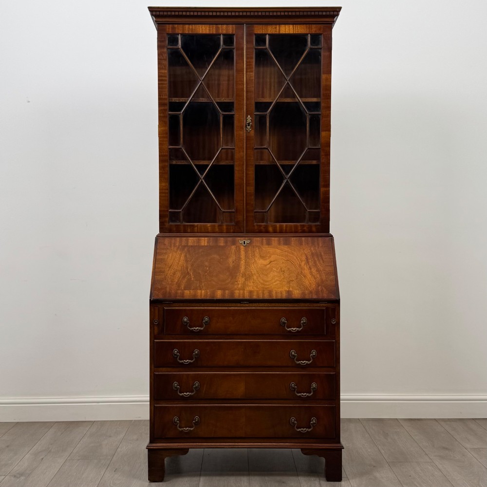 Antique 20th Century Bureau Bookcase In Mahogany View II