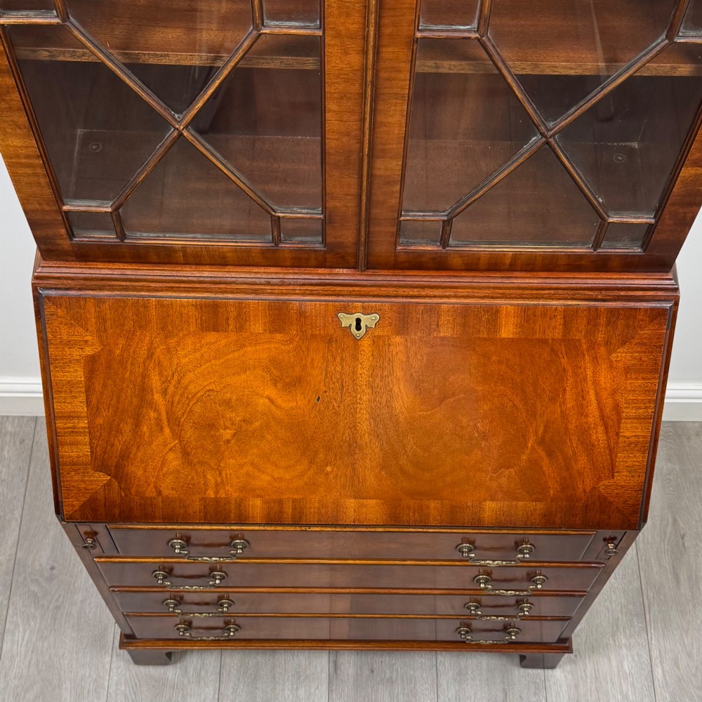 Antique 20th Century Bureau Bookcase In Mahogany View XI