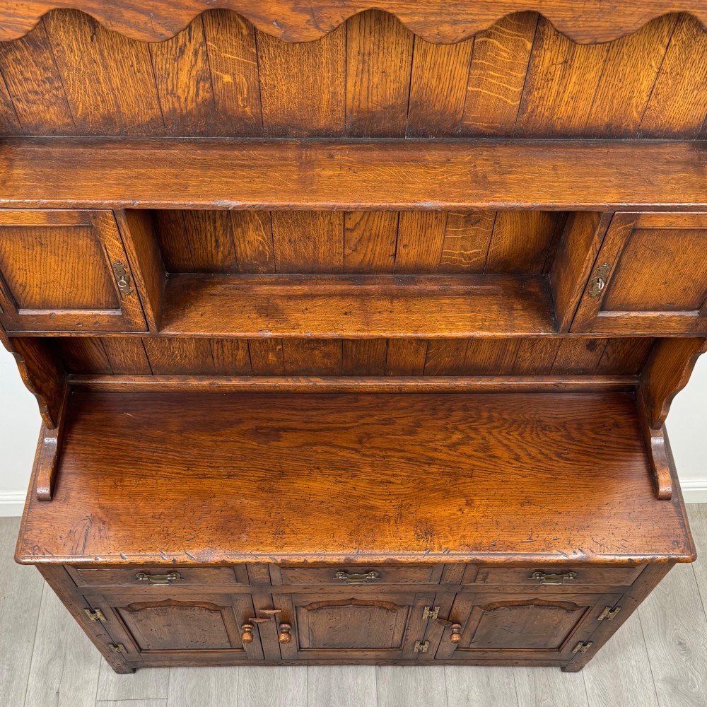 Antique 20th Century Farmhouse Welsh Dresser In Oak View X