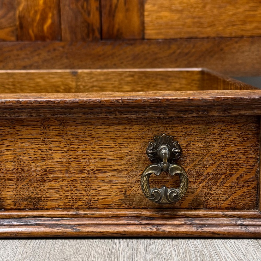 Antique 20th Century Tudor Inspired Cupboard In Oak View XII