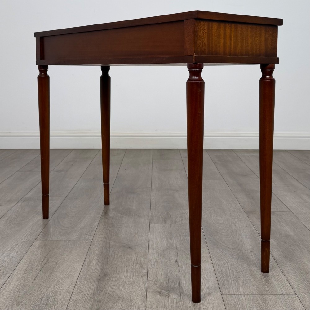 Antique 20th Century Bow Front Writing Table In Mahogany View VI