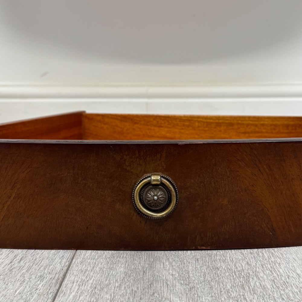 Antique 20th Century Bow Front Writing Table In Mahogany View XI