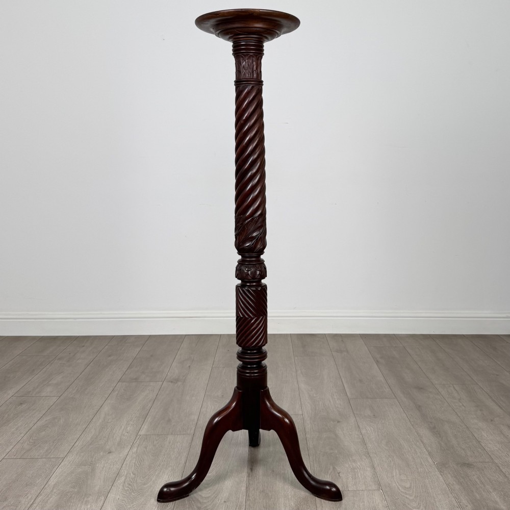 Antique 19th Century Pair Of Victorian Torchere Plant Stands View III