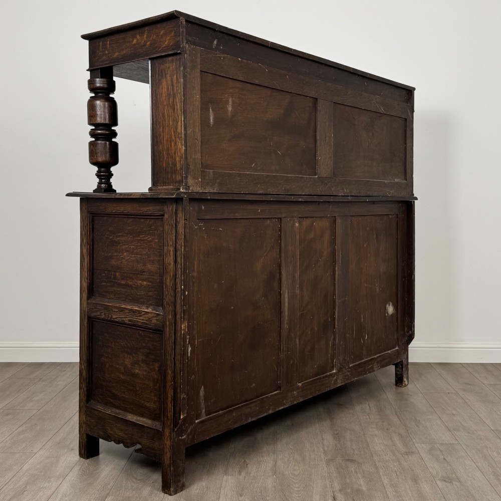 Antique 19th Century Large Oak Court Cupboard By Maple & Co View V