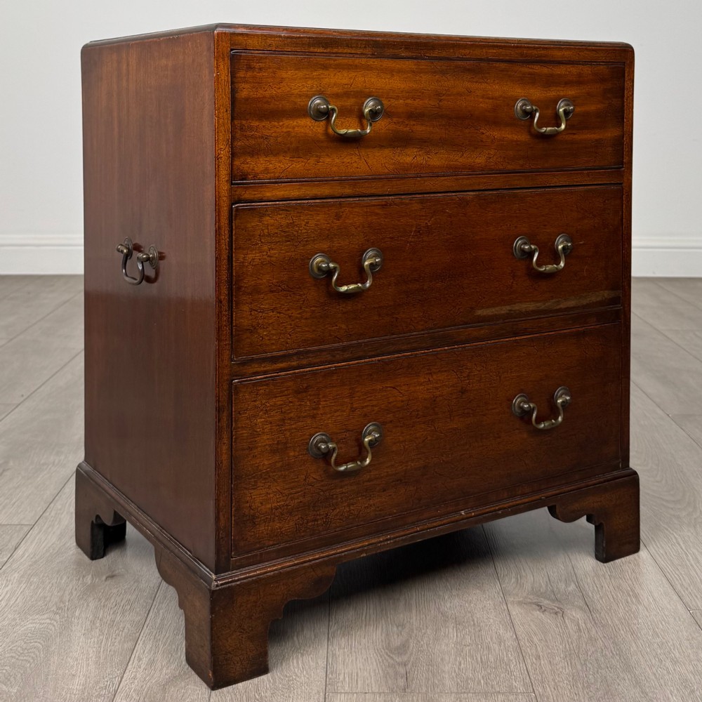 Antique 20th Century Small Campaign Style Chest Of Drawers View VIII