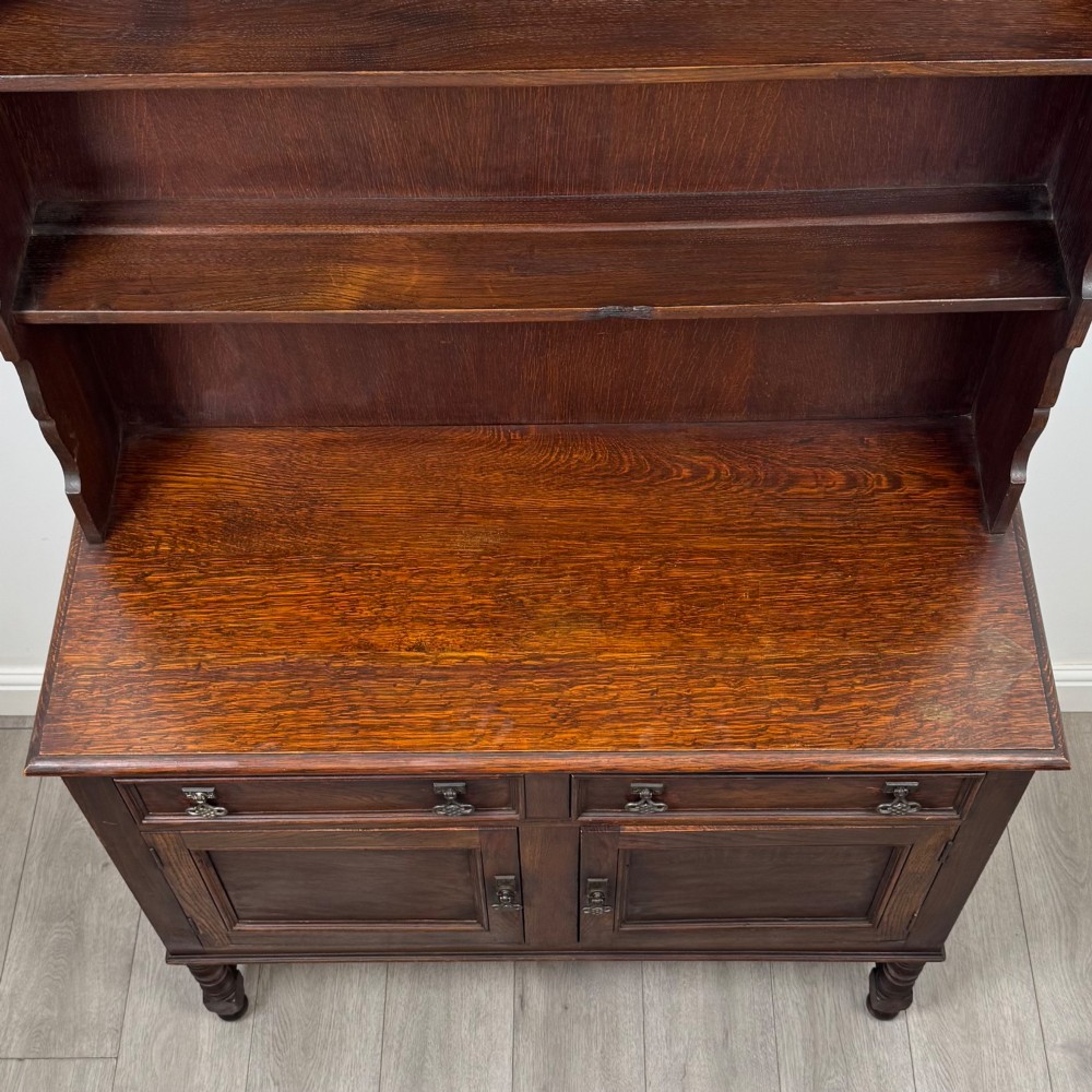 Antique 20th Century Edwardian Welsh Dresser In Oak View X
