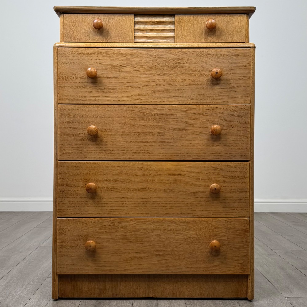 Antique 20th Century Chest Of Drawers In Oak