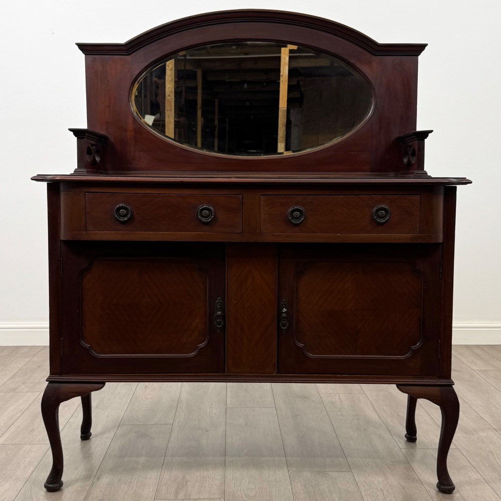 Antique 20th Century Edwardian Sideboard In Mahogany