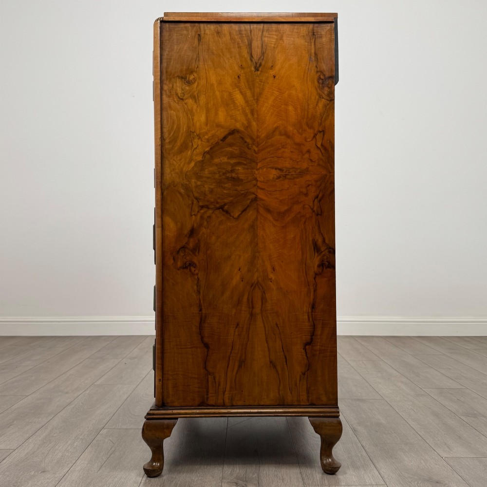 Vintage 20th Century Cupboard In Figured Walnut View IV