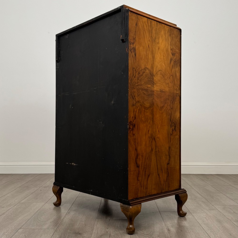 Vintage 20th Century Cupboard In Figured Walnut View VII