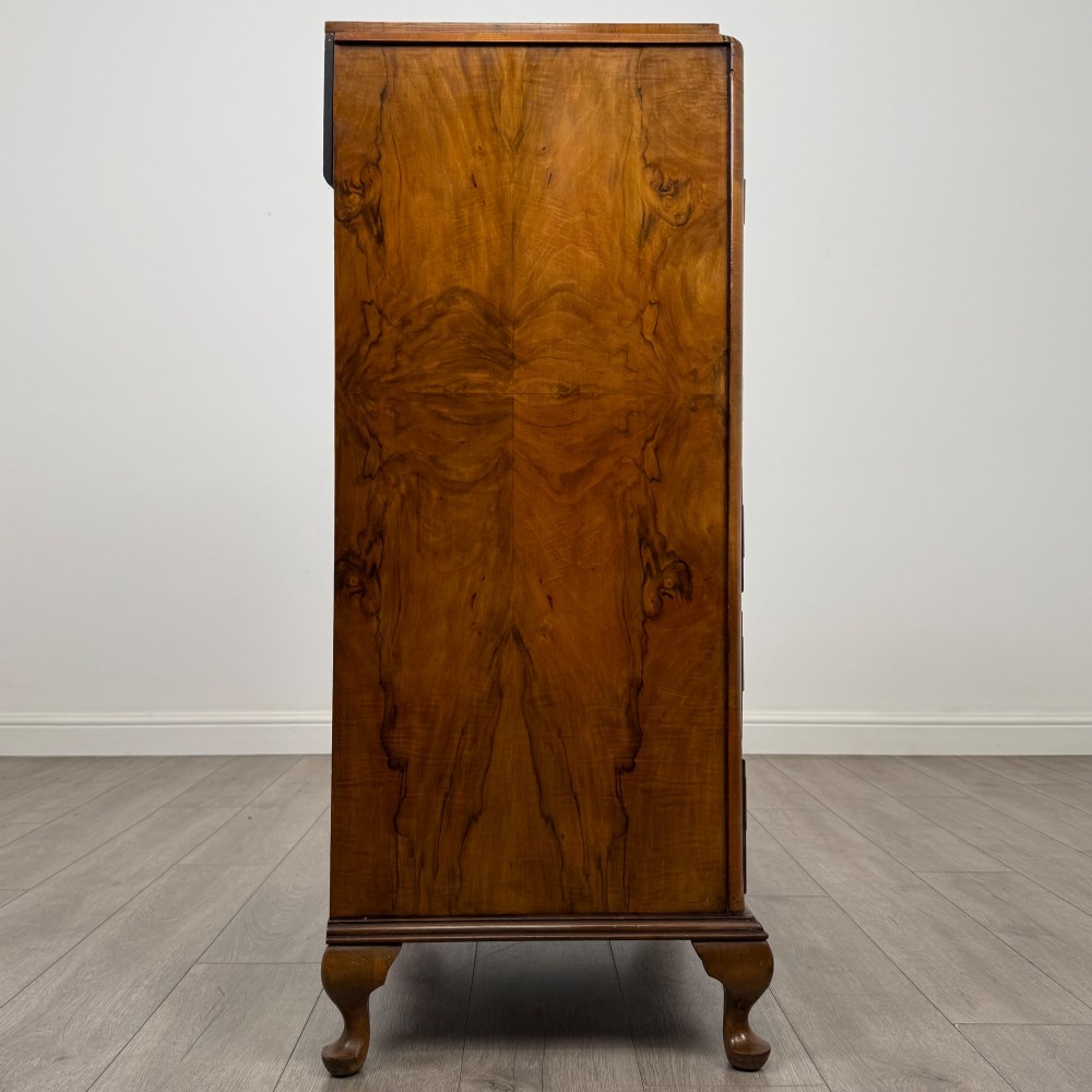 Vintage 20th Century Cupboard In Figured Walnut View VIII
