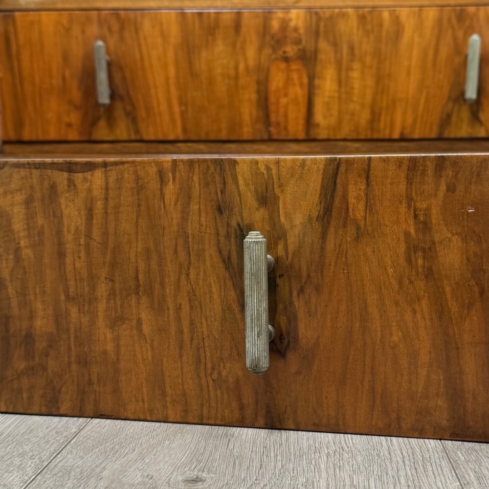 Vintage 20th Century Cupboard In Figured Walnut View XII