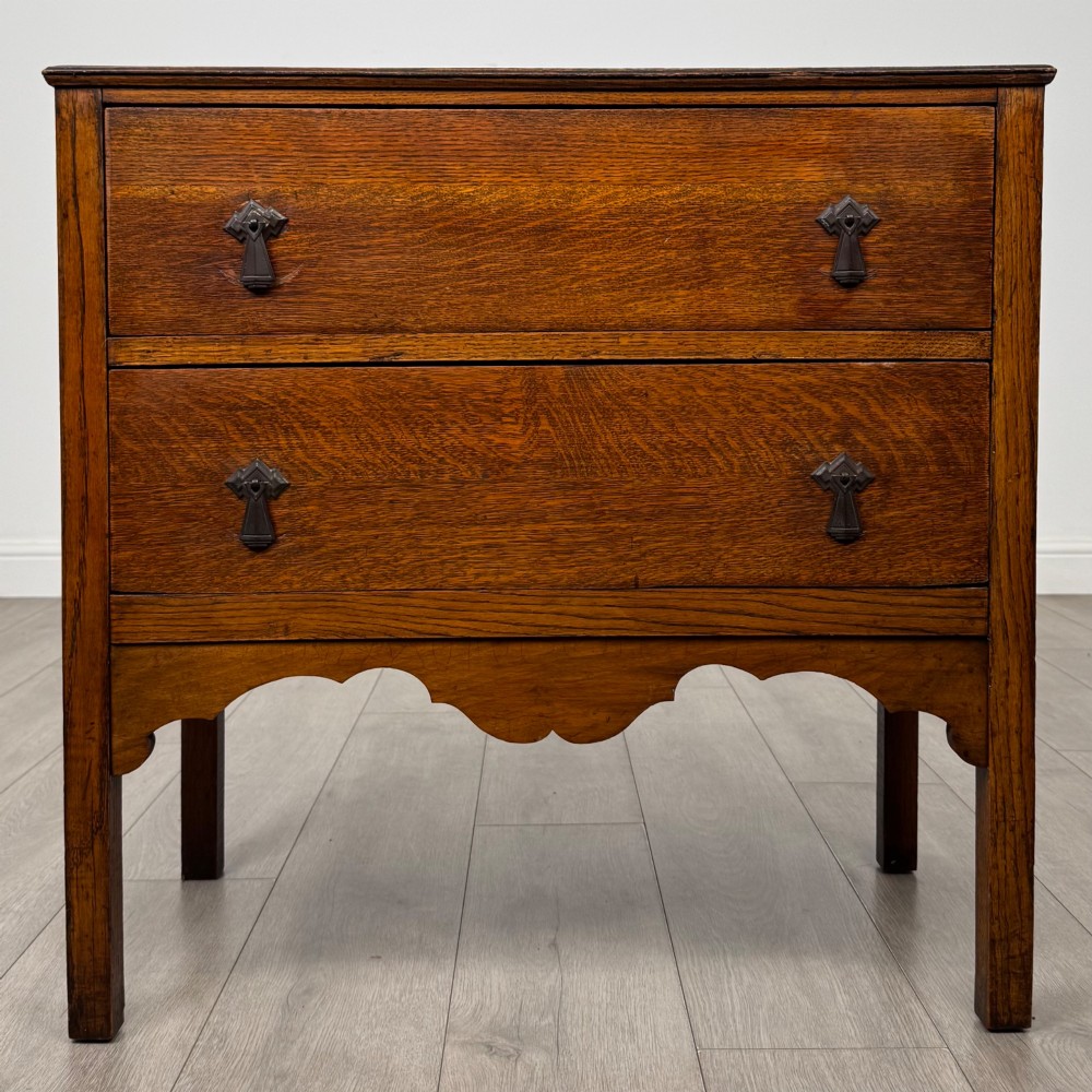 Antique 20th Century Chest Of Drawers In Golden Oak