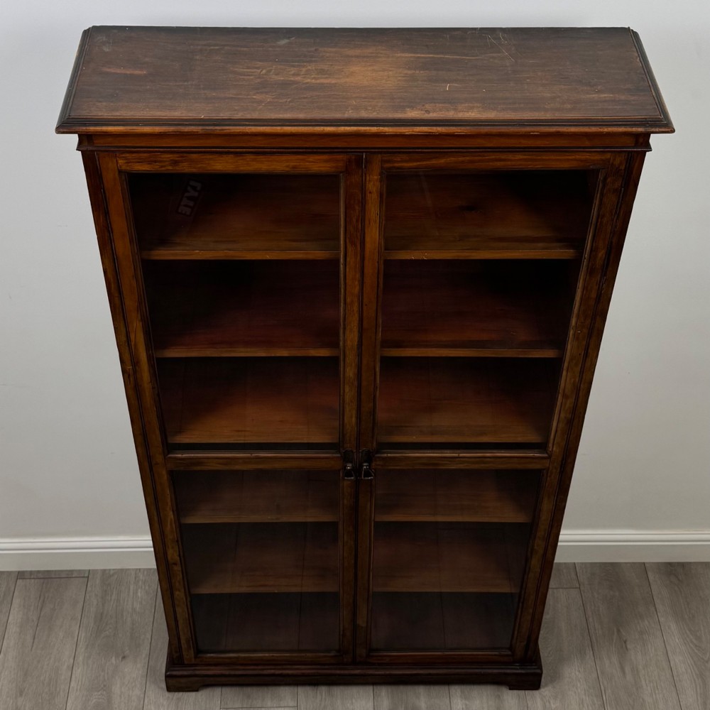 Antique 20th Century Large Display Cabinet In Mahogany View XI