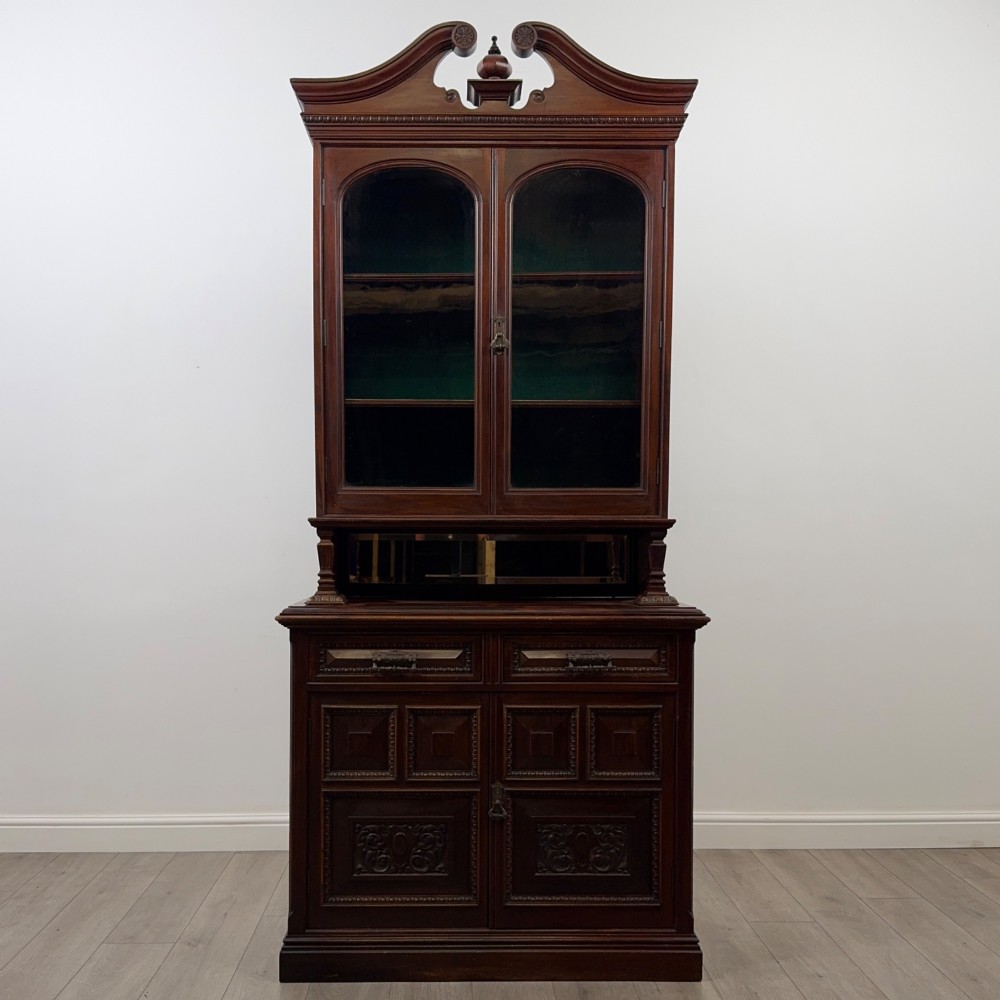 Antique 19th Century Victorian Bookcase In Mahogany