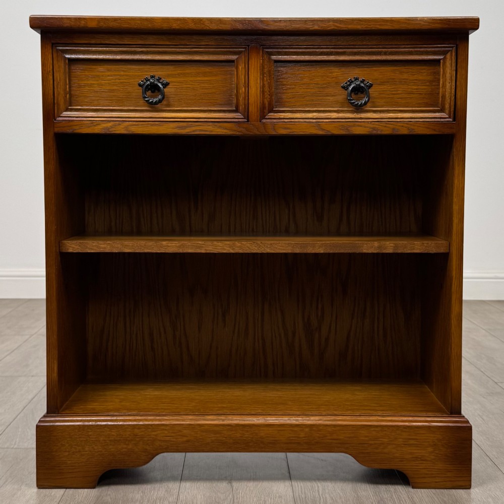 Antique 20th Century Small Open Bookcase In Oak