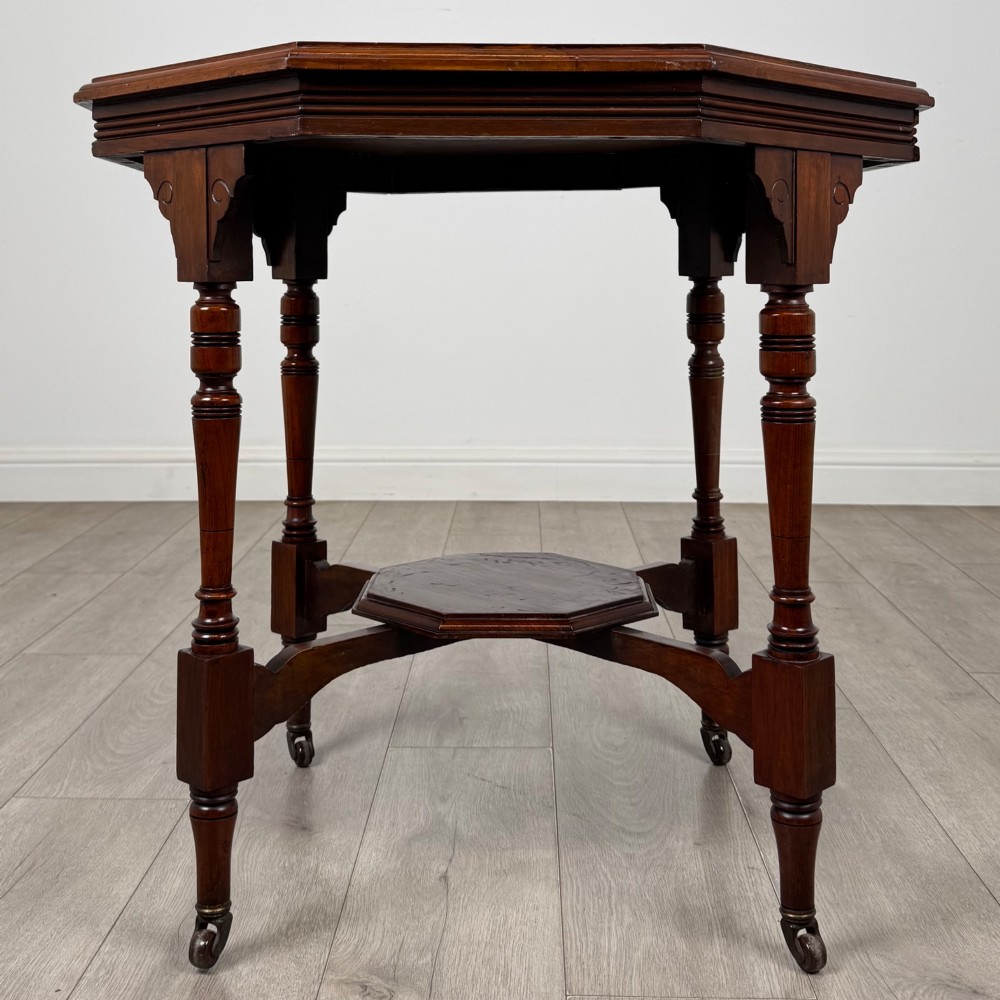 Antique 20th Century Octagonal Side Table In Mahogany