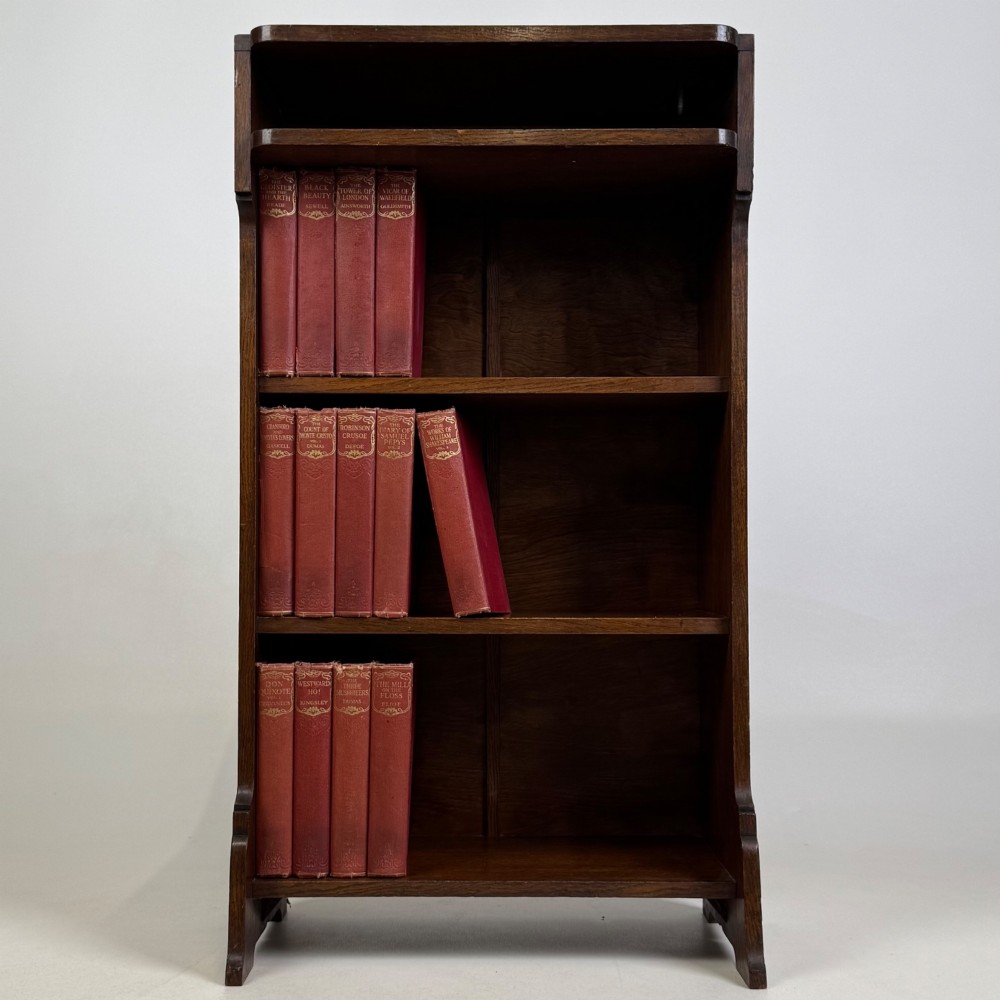 Antique 20th Century Small Edwardian Bookcase In Oak
