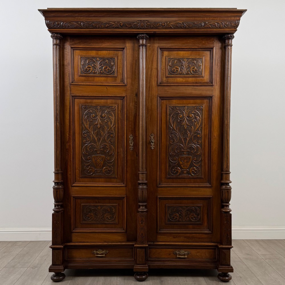Antique 19th Century French Wardrobe In Walnut