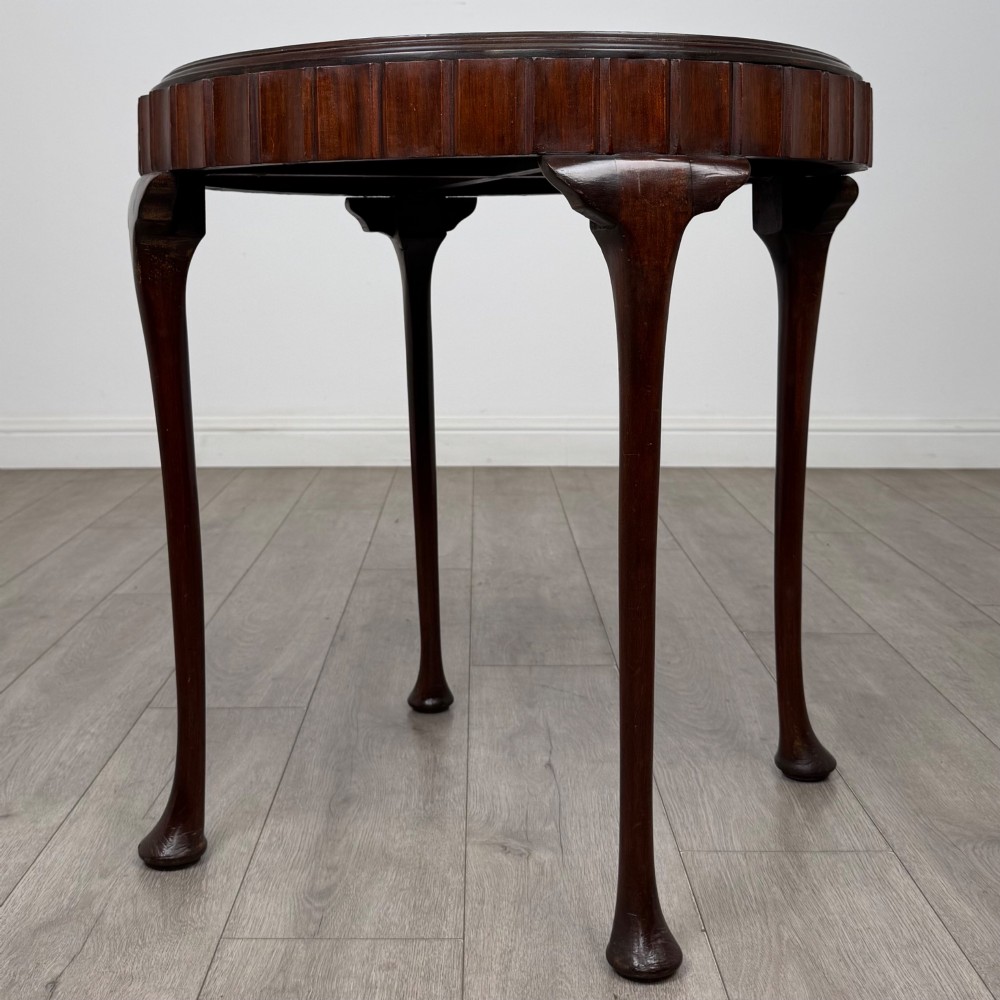 Antique 20th Century Round Edwardian Side Table In Mahogany View IV