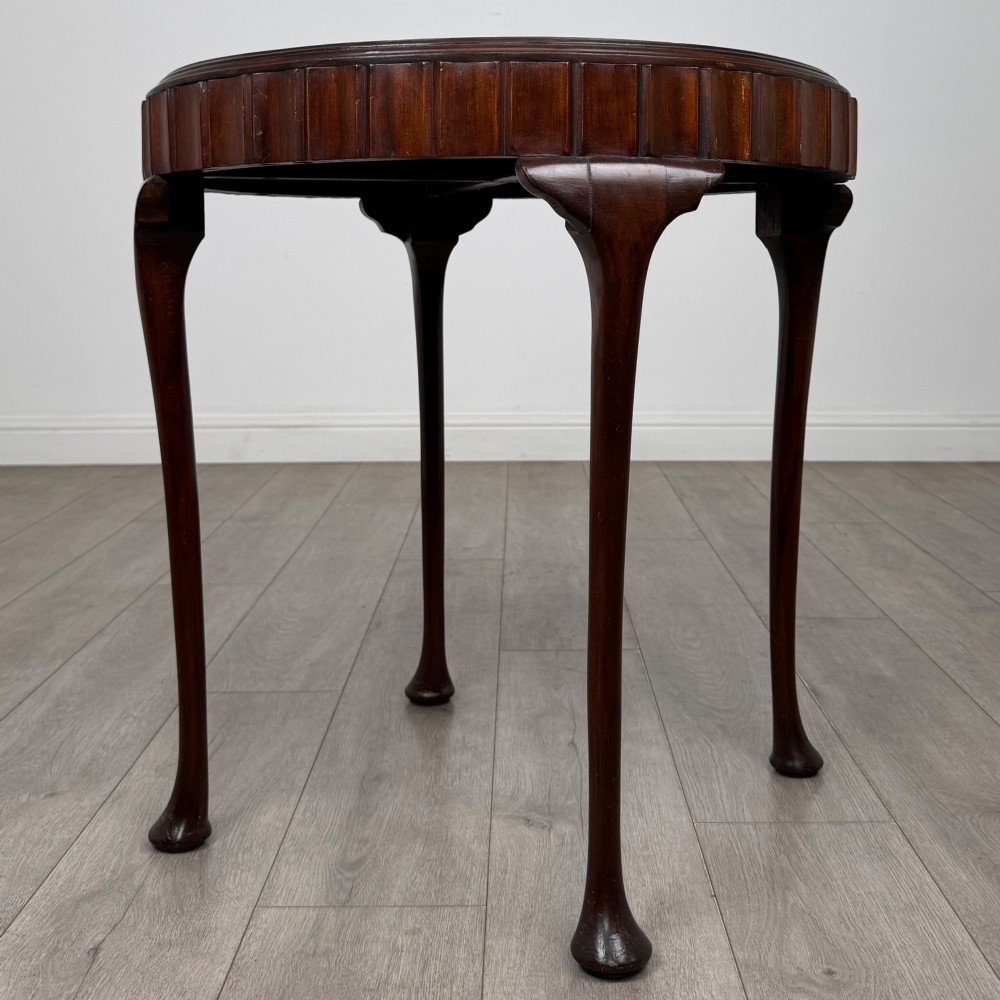 Antique 20th Century Round Edwardian Side Table In Mahogany View VI