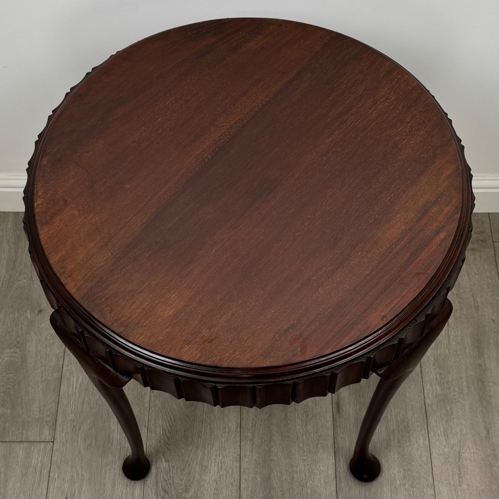 Antique 20th Century Round Edwardian Side Table In Mahogany View IX