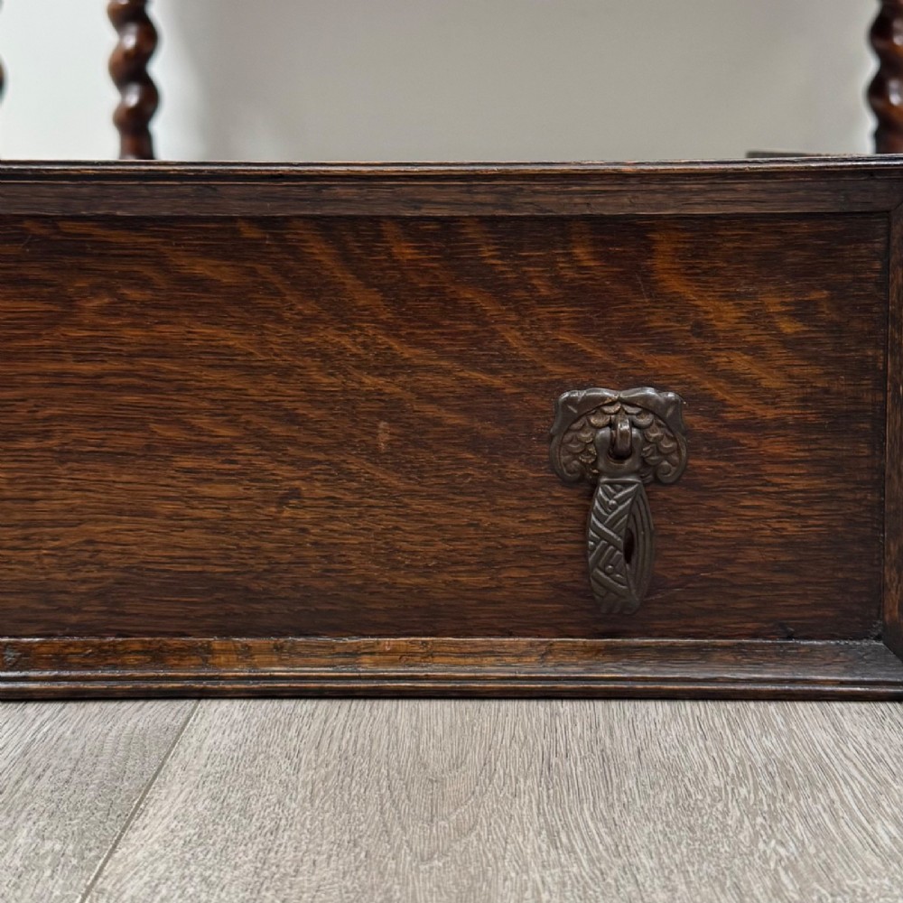 Antique Small Edwardian Oak Bureau | Barley Twist Legs | AF-6548 View XIII
