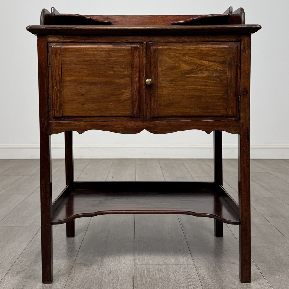 Antique Edwardian Mahogany Cupboard | Marble Top
