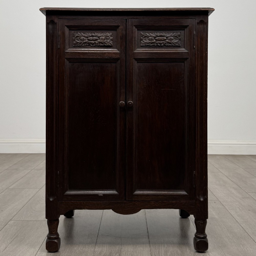 Antique Edwardian Oak Cupboard | Fitted Interior