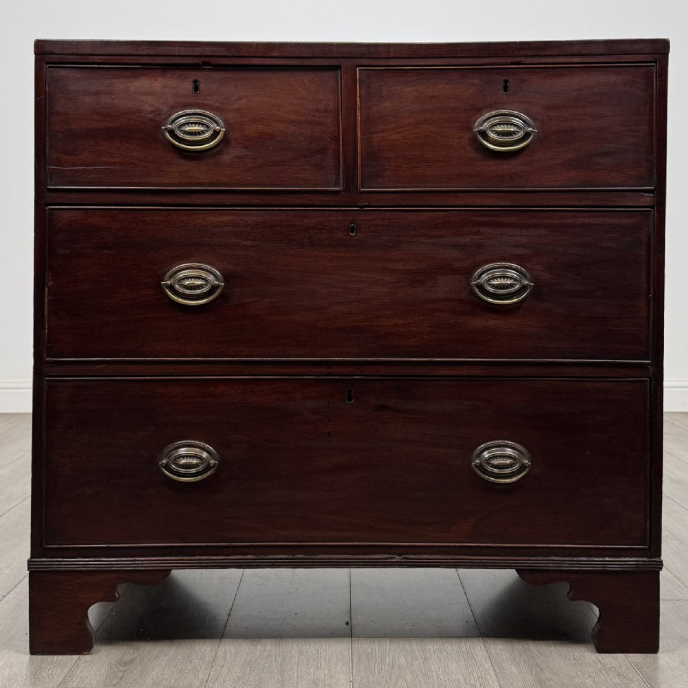 Antique Small Georgian Mahogany Chest of Drawers | Bracket Feet