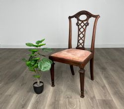 ANTIQUE BEDROOM CHAIR HALL CHAIR IN MAHOGANY