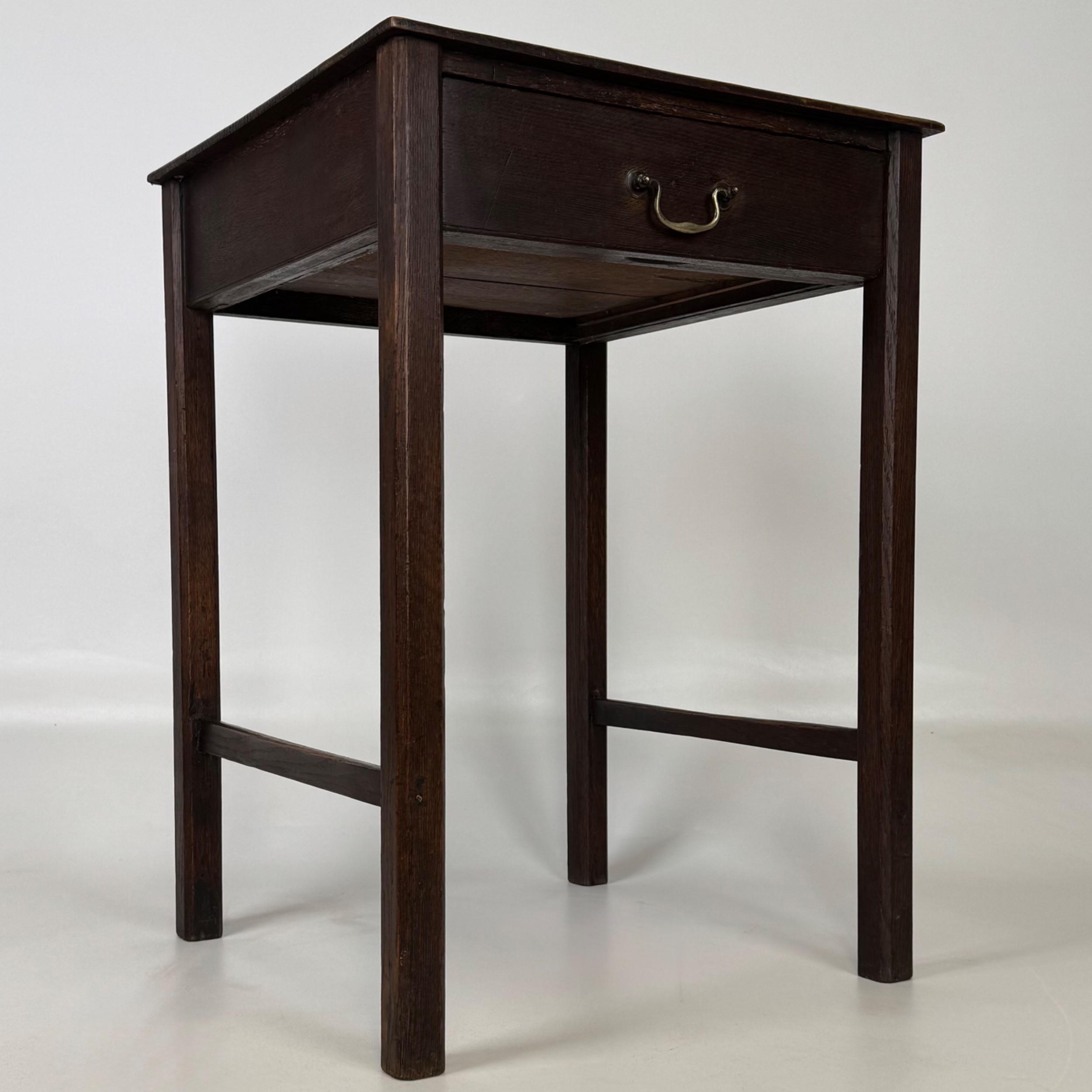 Antique 19th Century Good Quality Small Oak Side Table