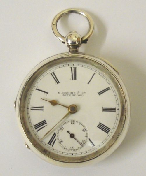 English Lever Pocket Watch By E.Harris, Liverpool