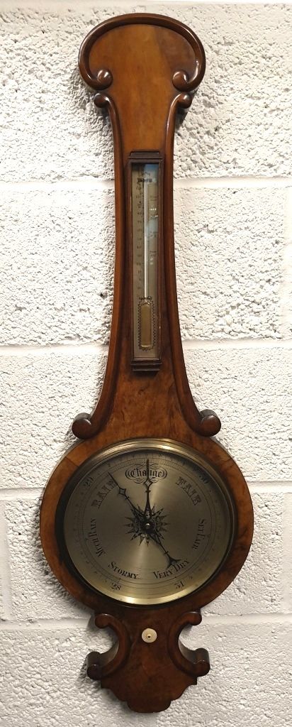 C19th Mahogany Mercury Wheel Barometer