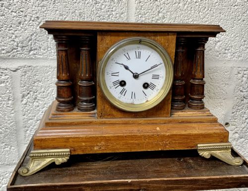 Brass Footed Striking Mantel Clock c1930