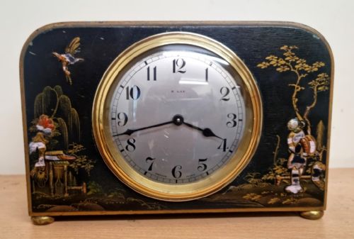 French 8 day Chinoiserie Decorated Time Piece