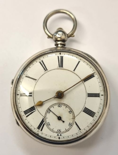 English Silver Cased Fusee Key Wind Lever c1901