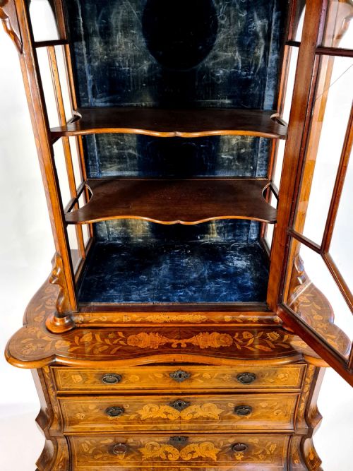 18TH CENTURY DUTCH BURR WALNUT MARQUETRY CABINET - ADDITIONAL PHOTO 2