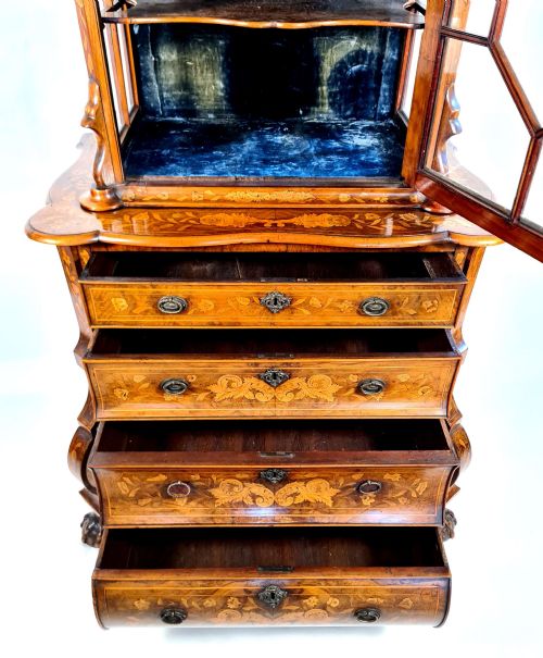 18TH CENTURY DUTCH BURR WALNUT MARQUETRY CABINET - ADDITIONAL PHOTO 3