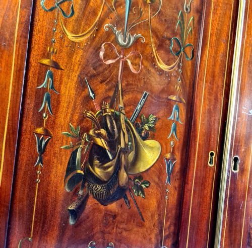 SHERATON STYLE DECORATED SIDE CABINET - ADDITIONAL PHOTO 2