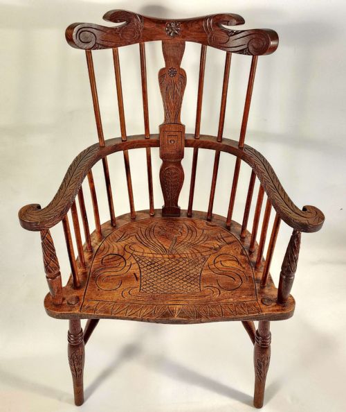 A RARE PAIR OF 19TH CENTURY WINDSOR CHAIRS - ADDITIONAL PHOTO 3