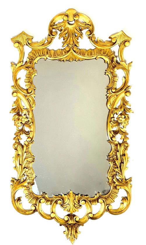 PAIR OF CHIPPENDALE STYLE WALL MIRRORS - ADDITIONAL PHOTO 1