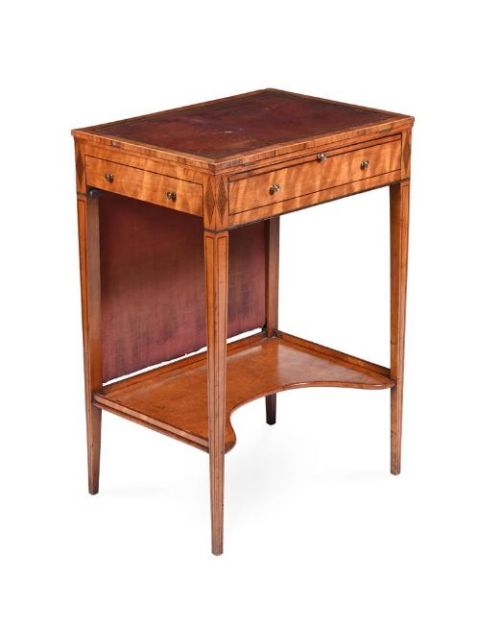 GEORGE III SATINWOOD WRITING TABLE